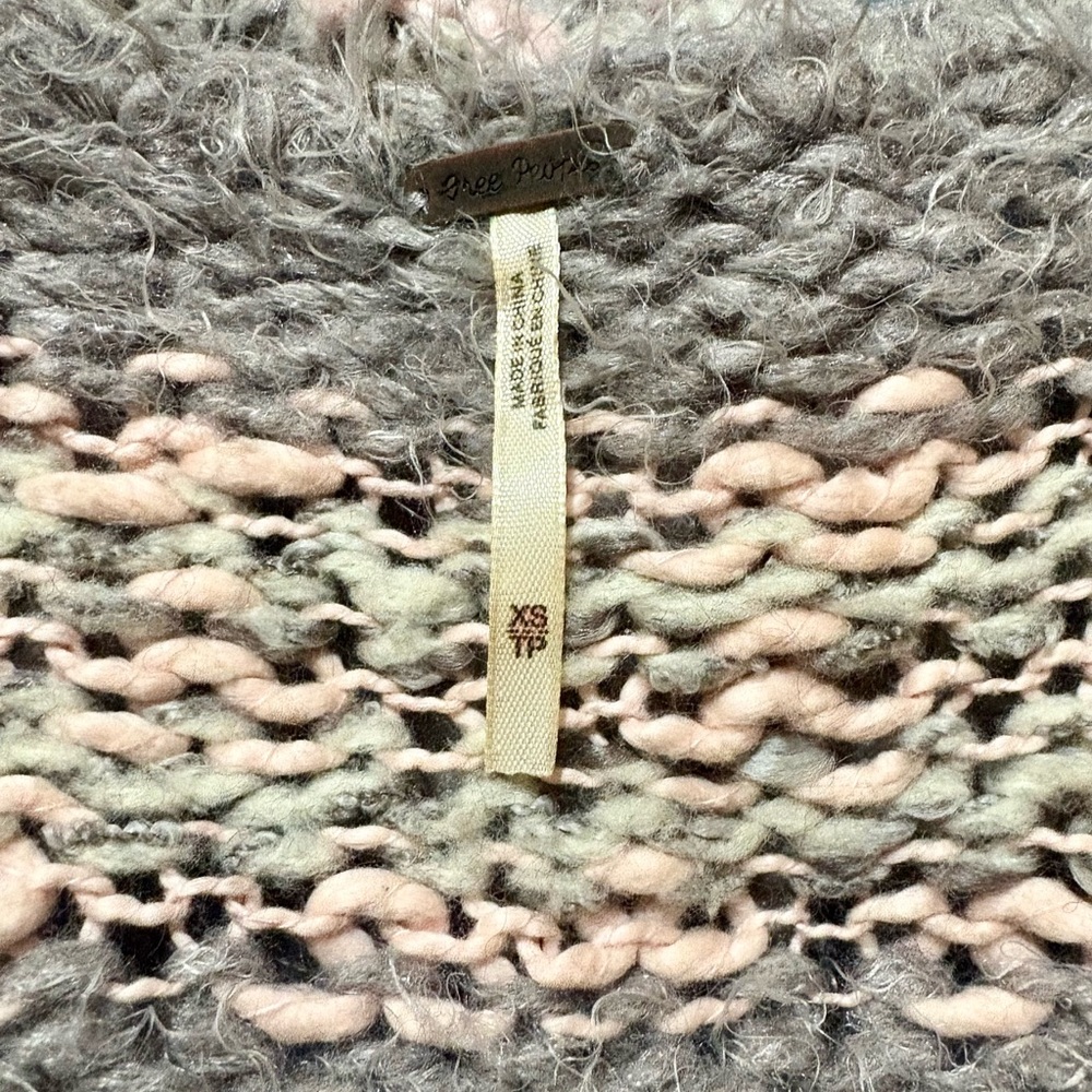 FREE PEOPLE Linus Striped Fuzzy Open Knit Sweater - Picture 6 of 7
